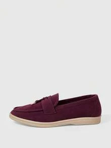 Sleekvia Women's Casual Comfortable Flat Loafers, Versatile For Daily Wear For Christmas - Deep Purple - View 7