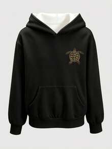 INAWLY Women's Long Sleeve Hooded Sweatshirt With Turtle Print, Autumn/Winter Ocean Pattern Sweatshirt - Multicolor - View 4
