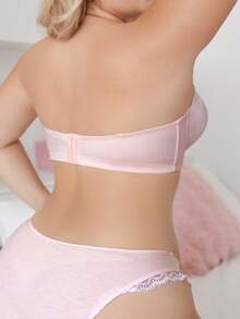 PetitDoll 1pc Smooth Rusty Dusty Plus Size Strapless Bra Party Summer Kawaii Rusty Dusty Kawaii - Baby Pink - View 2