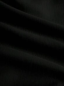 Manfinity Mode 男士純色休閒商務西裝套裝，適合日常通勤穿著，也是送給男友和丈夫的理想禮物 - 黑色 - 查看 8