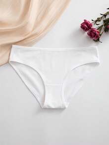 SHEIN 白色女款無縫三角內褲 優雅舒適內衣 7件組 - 白色 - 查看 5