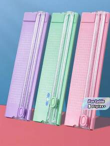 1 Multi-Functional A4 Dual-Way Paper Cutter, Portable Manual Trimmer With Ruler, Ideal For Office, School And Study Use. - multicolor - View 1