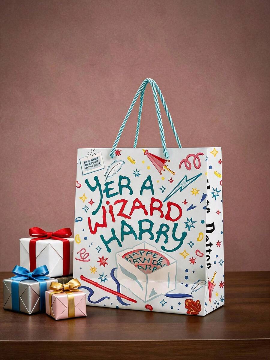 HARRY POTTER X POKOJA LAND 精美禮品袋、禮品盒、香水禮品盒、口紅、衣物包裝袋、手提袋、包裝盒 - D-藍色 - 查看 1
