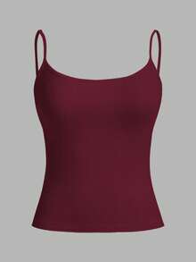 SHEIN EZwear 3件裝休閒極簡細肩帶修身女款背心上衣，適合夏季 - 彩色 - 查看 10