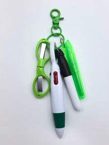 1/6 Set Nurse Badge Pen Tool Accessories Include Nursing Keychain Clip Set 4-In-1 Ball Pen With Mini Stainless Scissors For Nurse Doctor Day Gift, Back To School - multicolor - View 10