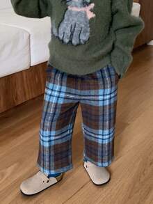 DAZY Infant/Toddler (Boy) Plaid Loose Casual Bottoms Fall - Blue - View 5