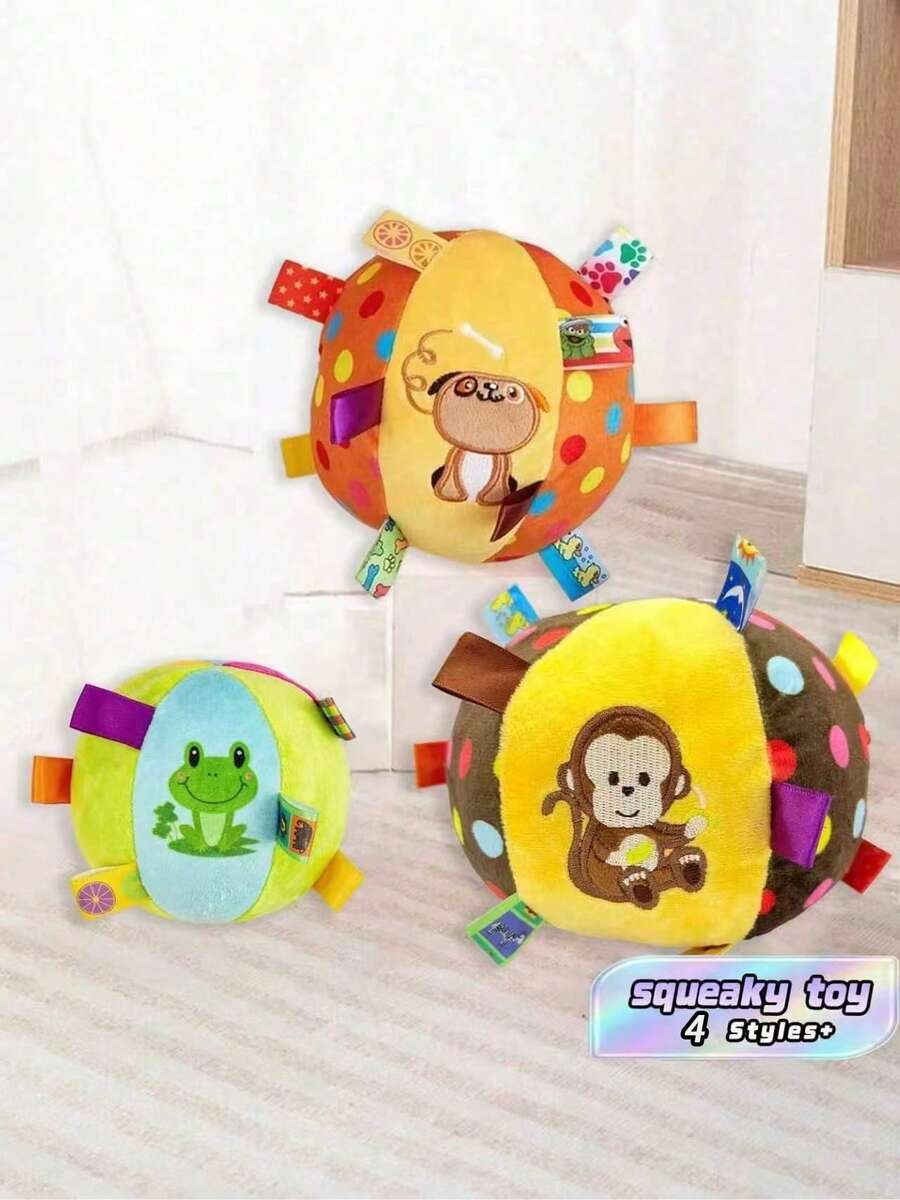 Pet Play Ball With Rattling Bell, Durable And Chew Resistant, Suitable For Small/Medium/Large Dogs, One Random Model Sent - Multicolor - View 1