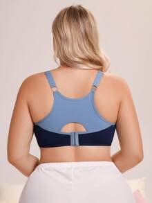 Nora Wilde 1pc Women's Plus Size Push-Up Supportive High Elasticity Bra - Blue - View 2