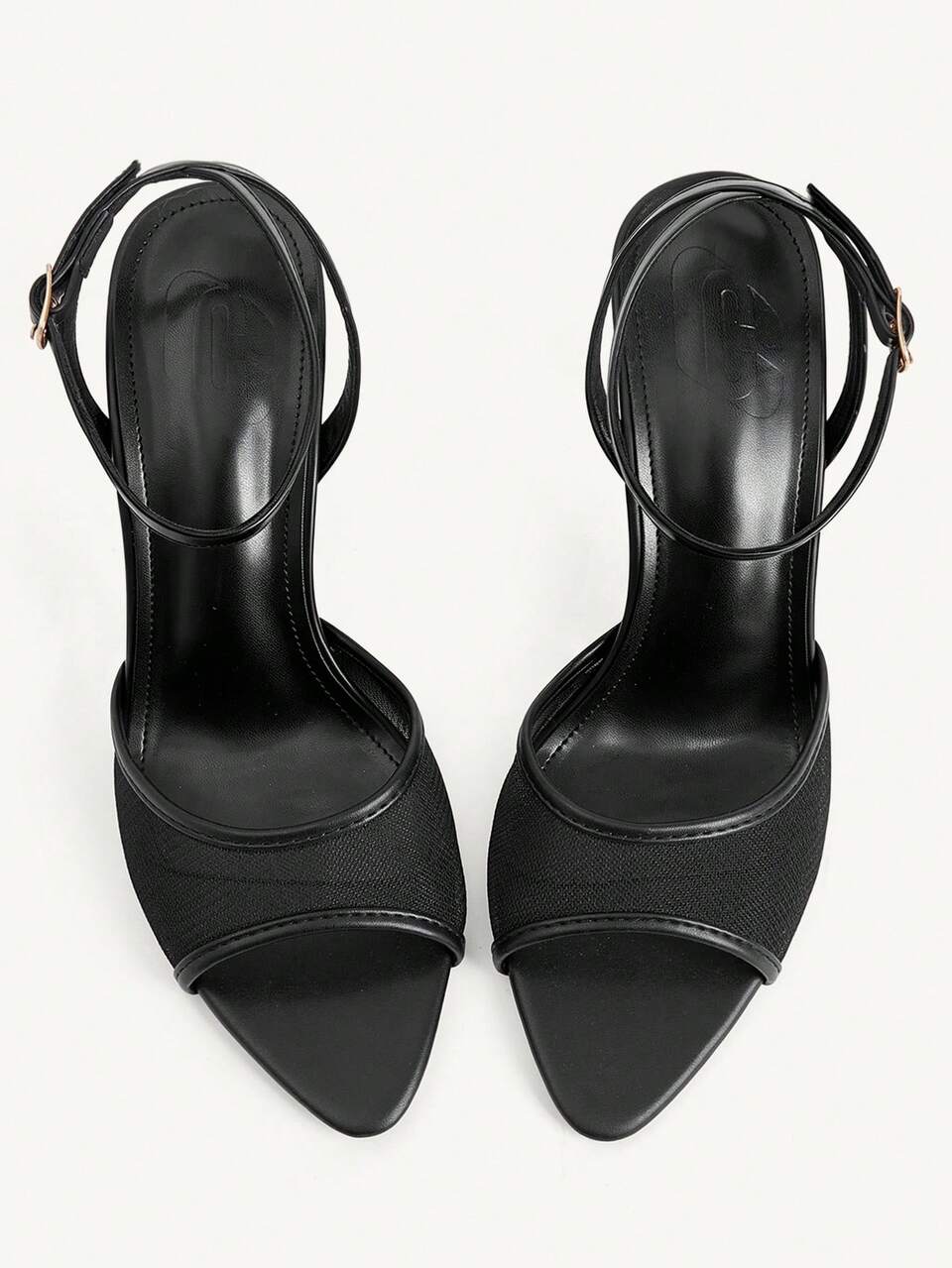 CUCCOO CHICEST Spring And Summer New Black Mesh One-Piece Open Toe Ankle Strap Women's High-Heeled Sandals Fashionable, Comfortable And Versatile Sexy Party Elegant