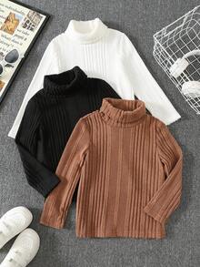 SHEIN 兒童男童純色百搭休閒上衣 - 彩色 - 查看 4