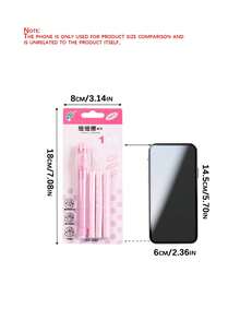 Push Button Retractable Eraser Set, 4 Pcs Pen-Style Press Erasers With 3 Refills, Student & Office Stationery - Color - View 3
