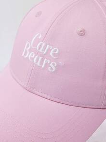 SHEIN X Care Bears 時尚經典休閒甜美基礎百搭運動風粉色可愛熊女士棒球帽 防曬遮陽 日常穿搭 立體版 禮物 - 粉色 - 查看 6