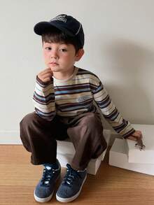 DAZY Baby Boys Round Neck Striped Korean Style Long Sleeve Top Toddler Fall - Multicolor - View 5