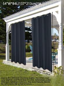 Outdoor Curtains For Terraces, Porches, Gazebos, UV And Fade Resistant, Both Sunshade And Privacy Decoration - Dark Grey - View 13