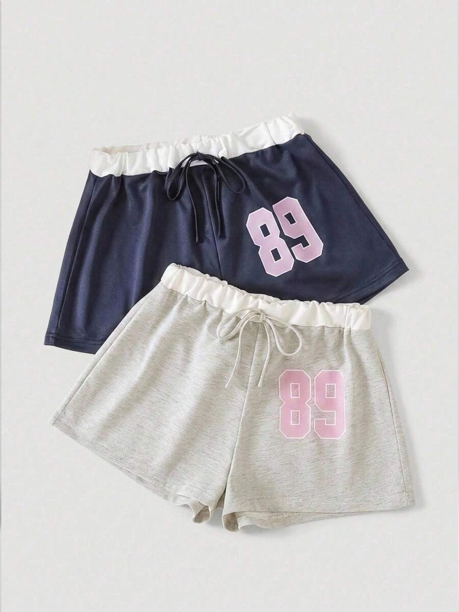 Chillnights 2pcs Women Digital Print Lounge Shorts Sleep Shorts Set - Multicolor - View 1
