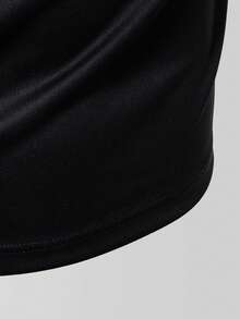 Coreblaze Camiseta sin mangas deportiva con capucha y cordón para hombre para fitness diario - Negro - Ver 4