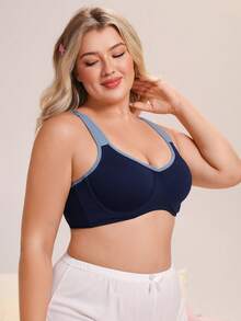 Nora Wilde 1pc Women's Plus Size Push-Up Supportive High Elasticity Bra - Blue - View 5