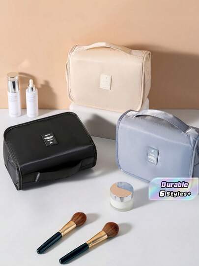 Hanging Hook Portable Makeup Wash Bag, Multi-Purpose Travel Storage Organizer For Cosmetics Skincare Jewelry Digital Gadgets Bathroom Daily Supplies