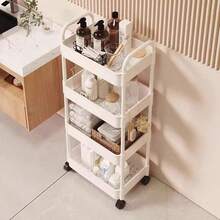 Multifunctional Rolling Storage Cart - Universal Storage Solution For Kitchen, Living Room, And Bedroom - Can Store Stationery, Snacks, Small Items, And More - Durable Plastic Material, Multi-Purpose Trolley, Vertical Storage Rack - Multicolor - View 7