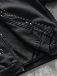 AXEPEAK Men's Fashion Hoodie & Sweatpants Set - Black - View 13