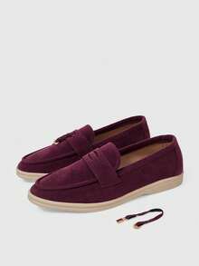Sleekvia Women's Casual Comfortable Flat Loafers, Versatile For Daily Wear For Christmas - Deep Purple - View 10