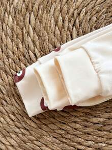 SHEIN Vintaside Kids 男嬰幼兒 0-3 歲，可愛動物印花連身衣三件套 - 棕色 - 查看 7