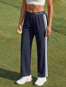 CourtClass CourtClass Celana Olahraga Wanita Warna Blok Biru Tua untuk Golf, Gym, dan Musim Panas - Navy Blue - View 4