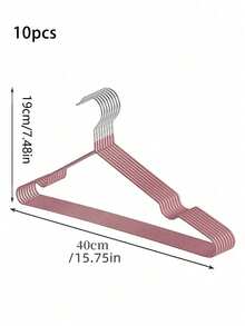 10/20 Piece Set, Non-Slip Metal Hangers, Adult Clothing Track, Nordic Style Hangers - Pink - View 4