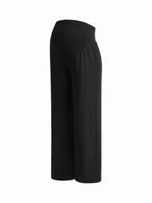 Modmama 3 piezas Pantalones largos plisados de cintura ajustable, versátiles y sencillos para maternidad - Multicolor - Ver 10