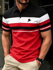 Calvornis 男士時尚休閒短袖 Polo 衫 - 彩色 - 查看 4