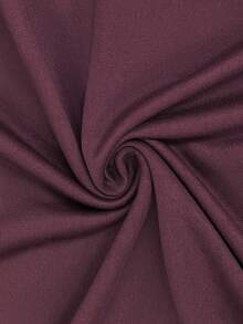 LUMIGAL Women's Solid Color Pleated Casual Versatile Daily Long Sleeve Sweatshirt Everyday Night Out Burgundy Autumn - Burgundy - View 6