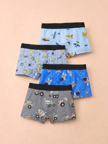 Child Savings Package Set Of 10 Boxers | Fun Designs And Fit - Multicolor - View 4
