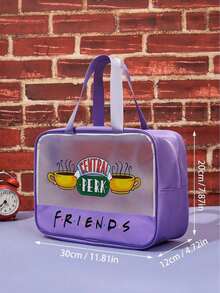 FRIENDS X POKOJA LAND Tas Perlengkapan Mandi Bertema Serial TV, Tas Kosmetik Genggam - View 3