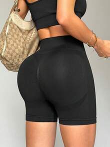 Dewbera Dewbera Women's Solid Color Pleated Casual Athleisure Dallas Cowboy Cheerleader Modest Versatile Daily Gym Travel Sports Shorts Black Summer - Black - View 6