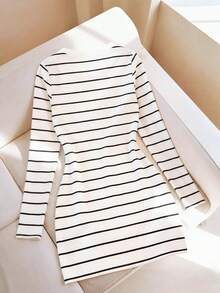 Resyla Women's New Autumn/Winter Best-Selling Striped Print Pattern Casual Versatile Dress - Multicolor - View 2