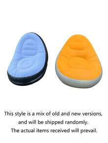 Inflatable Chair With Footstool, Flocked Surface Inflatable Sofa For Adults, Comfortable Inflatable Air Cushion Chair, Waterproof Portable Inflatable Sofa, Inflatable Sofa For Camping - Chair - View 9