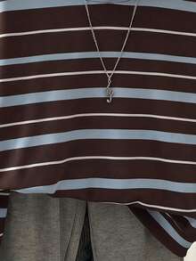 Muvela Women's Striped Print Hooded Sweatshirt, Suitable For Autumn/Winter - Multicolor - View 3
