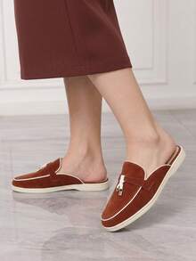 Sleekvia Lockdown Orange Women's Mules Loafers - Orange - View 3