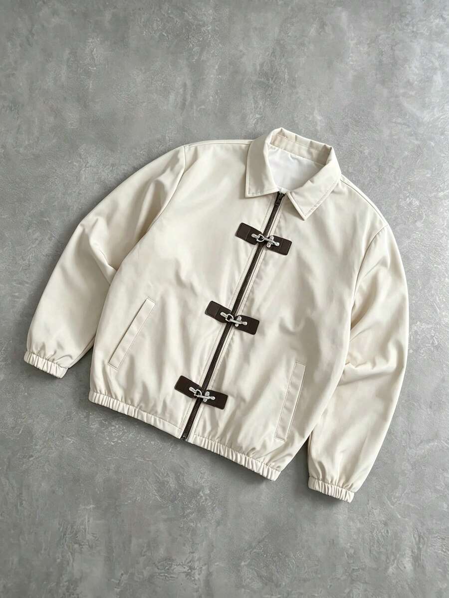 PAVTROS Men's Casual Versatile Jacket, Autumn - Beige - View 1