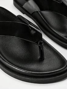 SHEIN Solezae Women Flat Sandals Flip Flops - Black - View 7