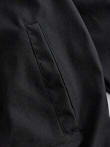 PAVTROS Men's Plus Size Airplane Buckle Casual Daily Travel Long Sleeve Jacket - Black - View 5