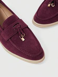 Sleekvia Women's Casual Comfortable Flat Loafers, Versatile For Daily Wear For Christmas - Deep Purple - View 8