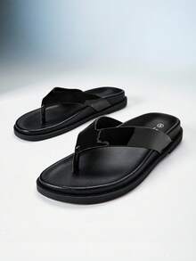 SHEIN Solezae Women Flat Sandals Flip Flops - Black - View 5