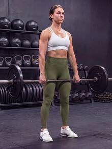 Protective Sports Bras - Army Green - View 2
