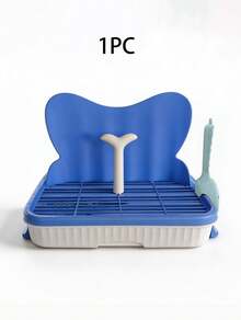 1Pc Indoor Dog Toilet With Splash Guard, Removable Grid Tray And Urine Pad, Easy-To-Clean Pet Training Pad, Suitable For Small/Medium Dogs, With Shovel - Multicolor - View 11
