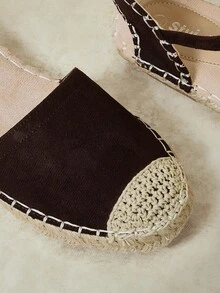 Styleloop Ladies, Straw Twine, Buckles, Lame Heels, Platform Flats. - Rust Brown - View 5