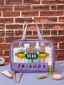 FRIENDS X POKOJA LAND Tas Perlengkapan Mandi Bertema Serial TV, Tas Kosmetik Genggam - View 1