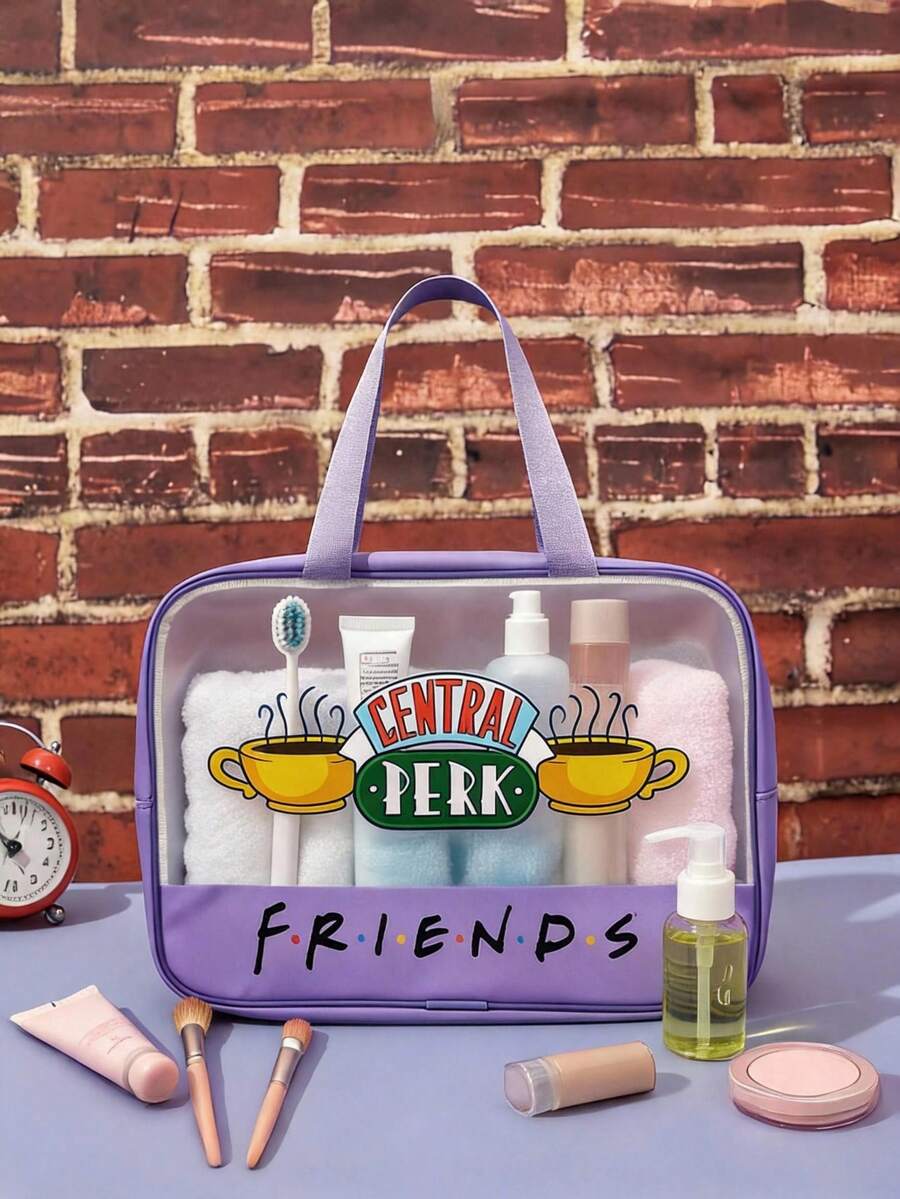 FRIENDS X POKOJA LAND Tas Perlengkapan Mandi Bertema Serial TV, Tas Kosmetik Genggam - View 1