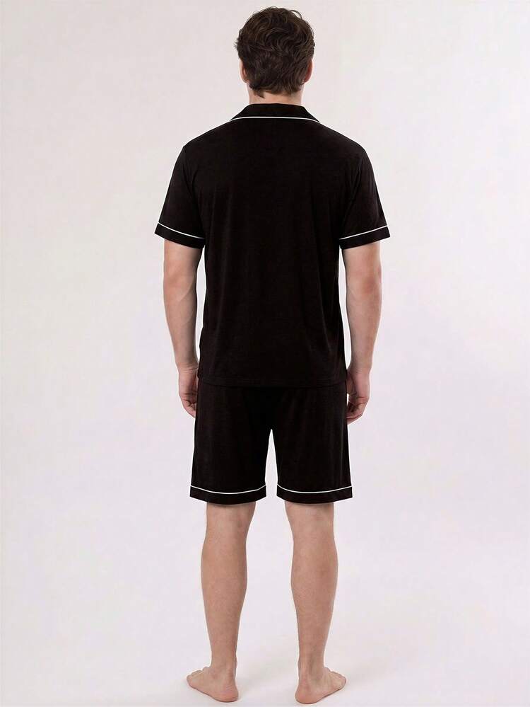 LUVLETTE Plus Size Men Loungewear Sets - Black - View 3