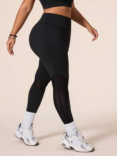 Slayform Women's Plus Size Solid Color High Waist Seamless Sports Leggings